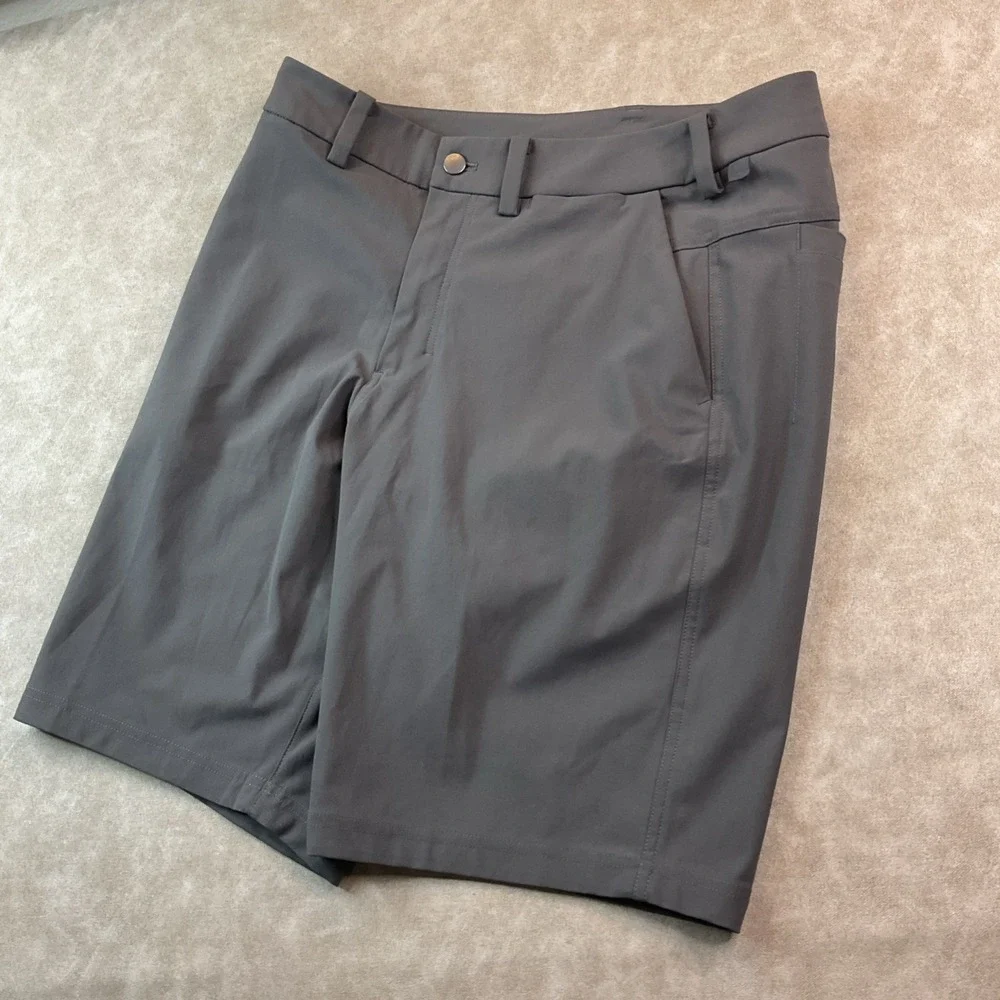 Lululemon The Works ABC Shorts Men 32 Espresso Warpstreme Performance 11